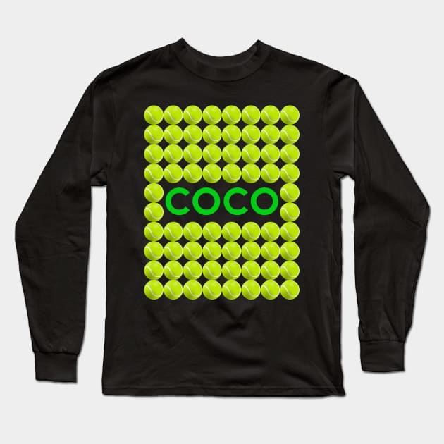 Coco Gauff Long Sleeve T-Shirt by DewaJassin